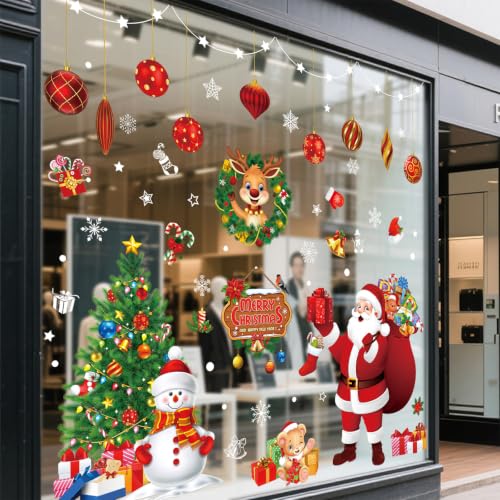 Extra Large Christmas Window Stickers Decals - A-Christmas Variation
