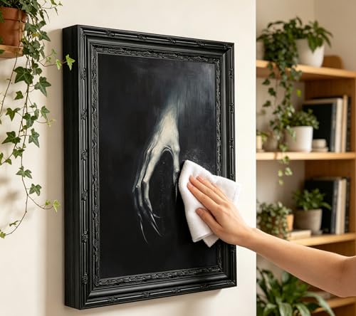 Clawed Hand Gothic Wall Art - Framed Vampire Poster 11x9in Dark Decor