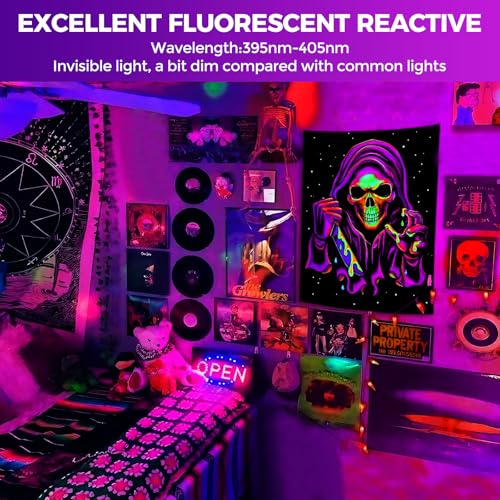 30W Waterproof Outdoor UV Black Light Flood Light for Glow Parties and Halloween