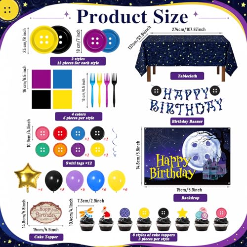 Horror Birthday Party Decorations Set with Plates Balloons Banner and More