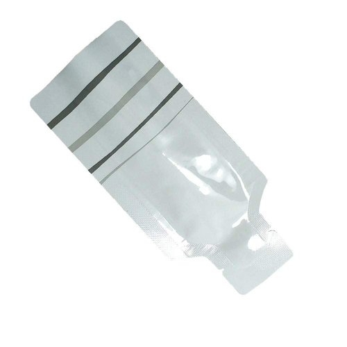MITOB 100 Pack 1.97x4.3 inch Heat Seal Sample Mylar Packets for Portable Travel Toiletries Empty Disposable Liquid Shampoo Pouch Single Serving Coffee Powder Condiments Food Storage (White)