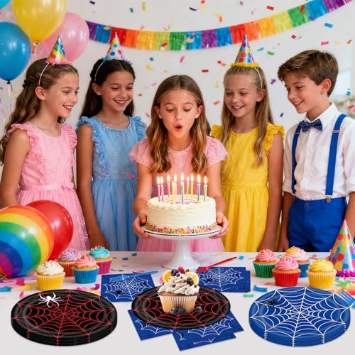 48pcs Birthday Party Supplies Multicolor - Plates, Napkins & Forks Set for Celebration