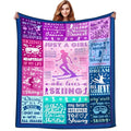 Skiing Blanket for Ski Lovers - Snowboarding Throw Blanket 60x50 Inches - Extreme Sports Gifts for Men Women Boys