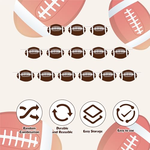 Football Party Decorations Banner - Brown, 24-Pendant Game Day Wall Decor