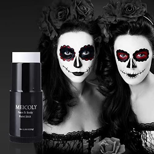 Black White Face Body Paint Stick Kit 1.06Oz Halloween Clown Skeleton Makeup