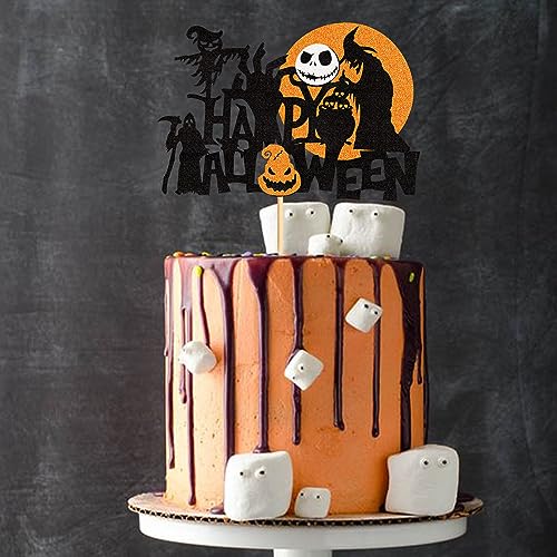 Halloween Cake Topper Jack and Sally Nightmare Before Christmas Party Decoration