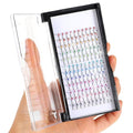 Laser Colorful Glitter Lash Extensions - 120 Pcs Multi-Color Individual Clusters for DIY & Professional Makeup