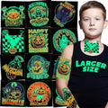 Large Glow in the Dark Halloween Temporary Tattoos for Kids - 100 Pack