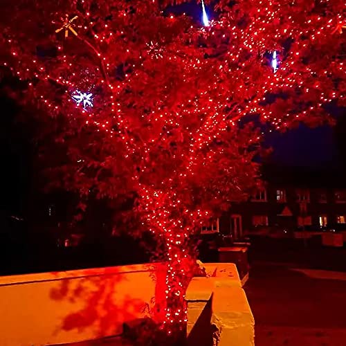 Red Christmas String Lights 132FT 400 LED Connectable Waterproof Indoor Outdoor