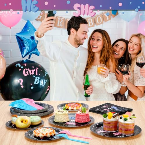 Baby Is Brewing Halloween Gender Reveal Party Decorations - 96 Pcs