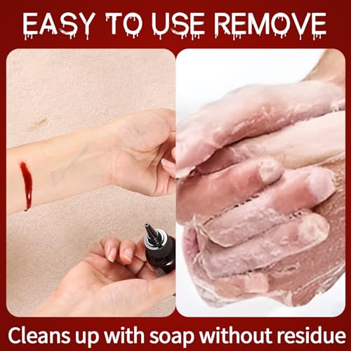 Halloween Fake Blood Spray & Blood Box Set for Makeup and Costumes - Realistic Wounds