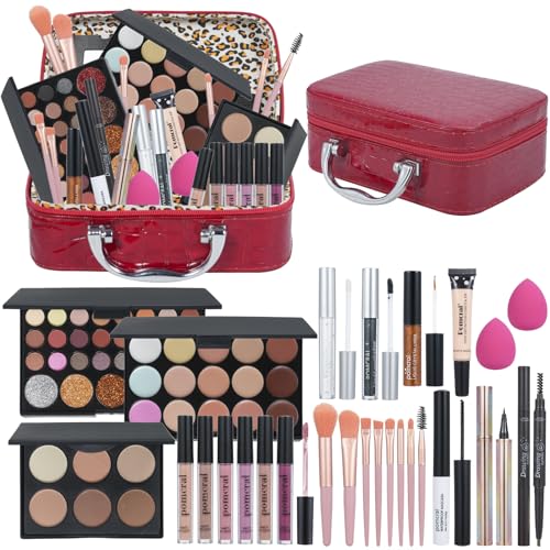 Pink Makeup Kit for Women Teen Beginners Full Set with Organizer - Gift