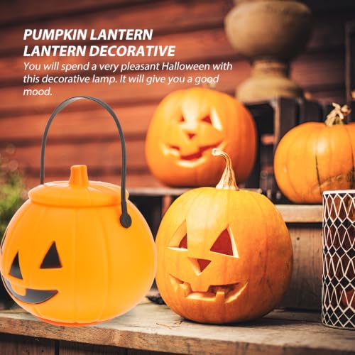 Light-Up Halloween Pumpkin Candy Bucket Jack O Lantern Decor