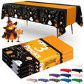 Halloween Plastic Tablecloth 54x108 Inches - 3 Pack Rectangle for Parties