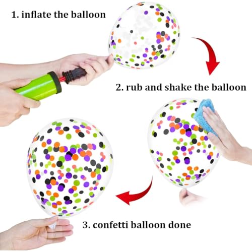 Halloween Balloon Decorations Set with Banner and Flags - 22pcs Party Supplies