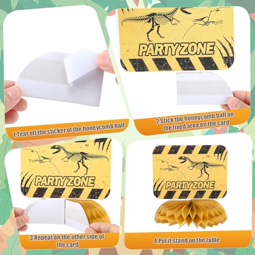 Dinosaur Party Decorations Honeycomb Centerpieces - Dinosaur Variation
