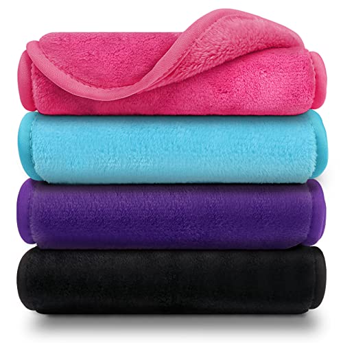 Orighty Makeup Remover Cloths Pack of 4 - Reusable Soft Facial Cleansing Pads