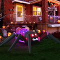 12ft Purple Spider Halloween Inflatable Decoration with LED Lights - Outdoor Lawn & Garden Scene