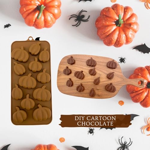 Pumpkin Silicone Chocolate Mold for Halloween and Thanksgiving - 1 Piece
