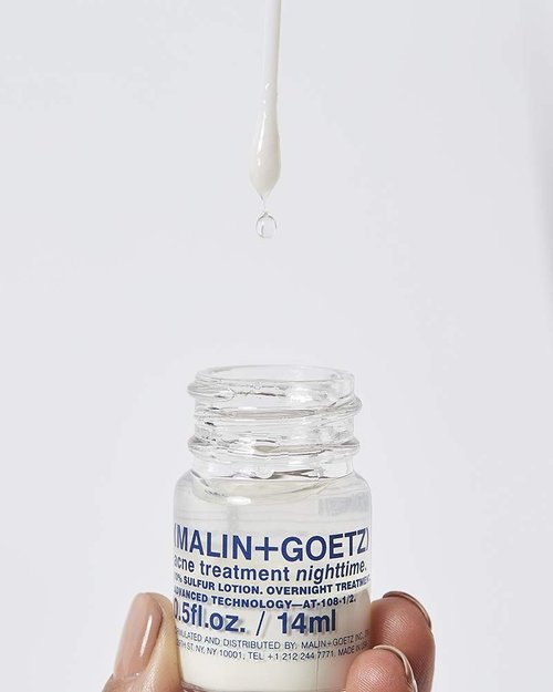 MALIN+GOETZ Acne Treatment - Overnight Spot Treatment with 10% Sulfur & Salicylic Acid | 0.5 Fl Oz
