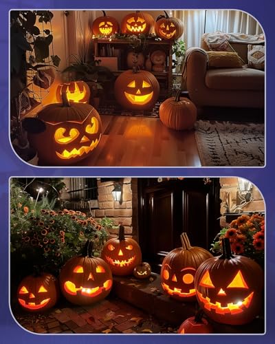 Pumpkin Carving Kit - 11 Pieces Halloween Jack-O-Lanterns Tools for Adults Kids