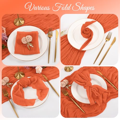 Orange Cloth Napkins Set of 100 20x20 Inches Elegant Party Tableware