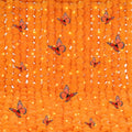 Halloween Marigold Garland with LED Lights & Butterfly Decor - 24 Pieces, 5ft