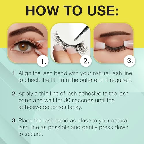 False Eyelashes Waterproof & Sweat-Proof Light Volume 4 Pairs