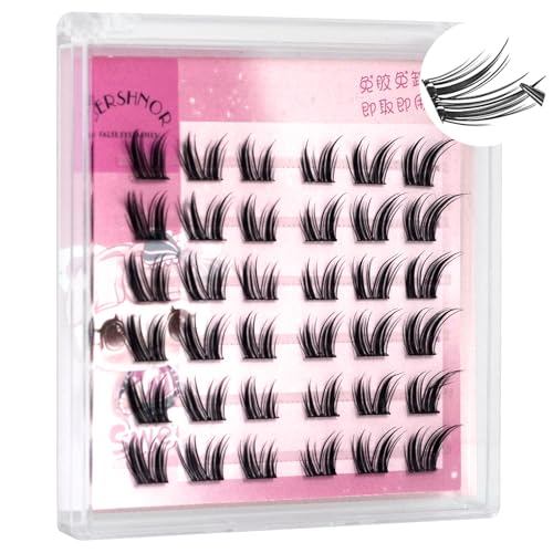 Self Adhesive Bunny Lash Clusters - Manga Cat Eyelashes with Variation: Princess