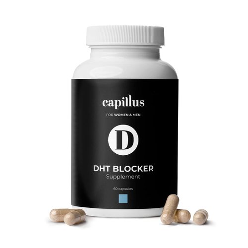 Capillus DHT Blocker For Women Hair Growth DHT Blocker For Men Hair Vitamins For Hair Loss Strengthen & Stimulate For Stronger, Thicker, Fuller, Healthier Hair With Biotin & Keratin 60 Capsules