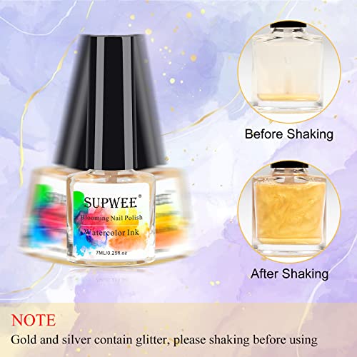 Blooming Nail Polish - Marble Ink for Watercolor Nail Art - Variation 132-Marble Nail Ink