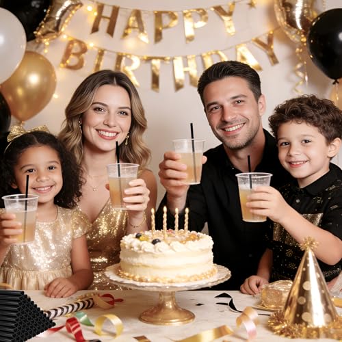 Reusable Black Heart-Shaped Drinking Straws for Parties & Celebrations