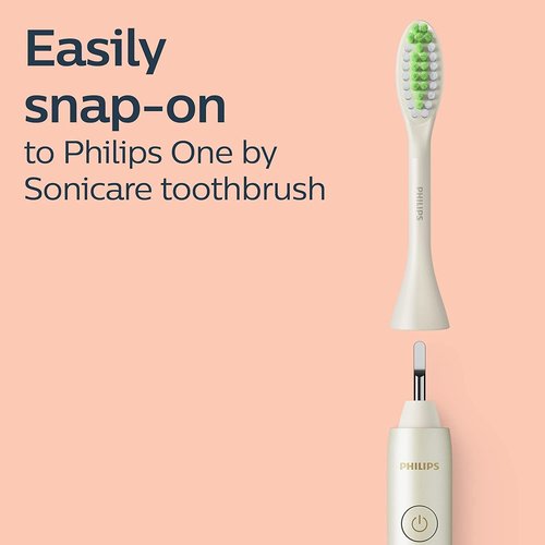 Philips One by Sonicare Brush Heads - 2-Pack Replacement for Superior Oral Care | White