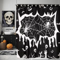 EVENHUG Halloween Shower Curtain with Hooks - Waterproof 72x72 Inch Black/72" x 72"