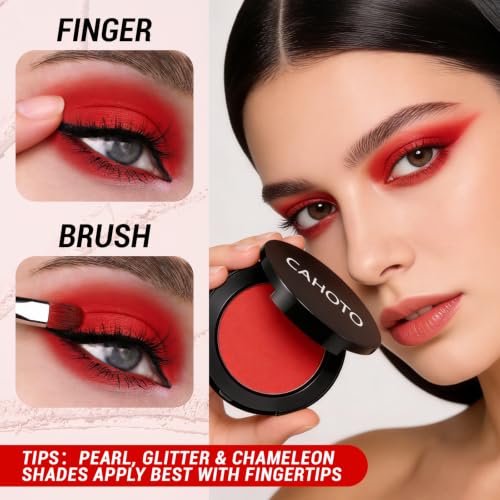 Plum Teal Chameleon Eyeshadow Duochrome Palette with Mirror - Vibrant & Blendable