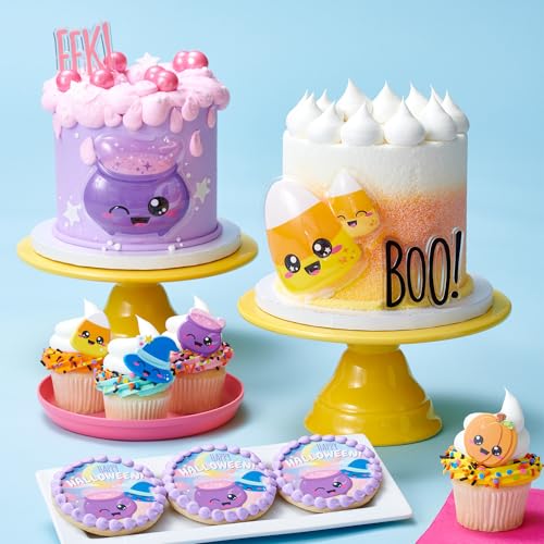 Halloween Cupcake Toppers 24 Pack - Witches Hat, Cauldrons, Pumpkins & More