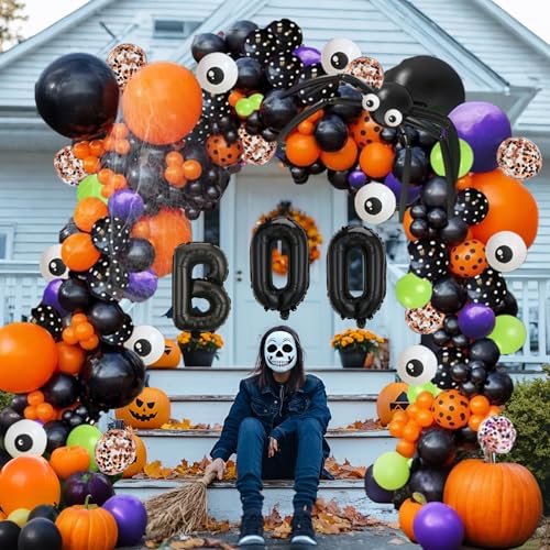 Halloween Balloon Arch Kit Garland - Black Halloween Party Decorations