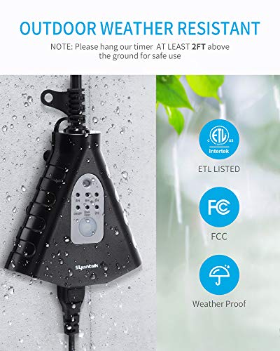 Outdoor Light Timer with Remote Control Waterproof Dusk to Dawn Sensor