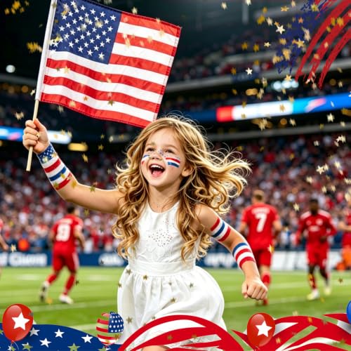 3 Pack Red White Blue Face Body Paint Sticks for 4th of July Sweatproof & Long-Lasting