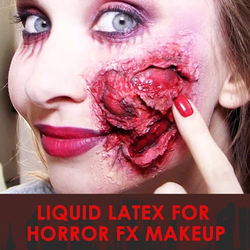 Liquid Latex SFX Makeup Kit 2.2 Fl Oz for Halloween & Special Effects - Clear Adhesive