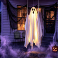 Outdoor Ghost Swing Halloween Decor with Lights - 4.5FT Spooky Wind-Swaying Decoration - Variation 1