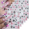 Halloween Nail Stickers Ghost and Spiders 3D Self-Adhesive Nail Decals - Halloween-2