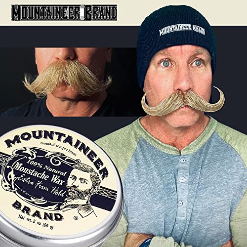 Mustache Wax Extra Firm Hold Unscented | Natural Beard & Facial Hair Styling Balm - 2oz