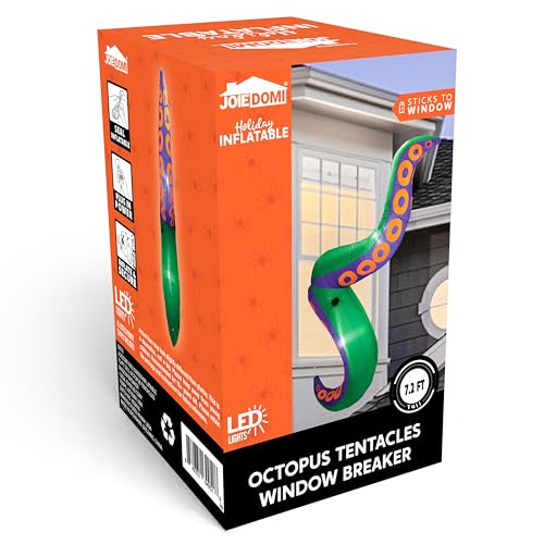 Halloween Inflatable Octopus Tentacle Decor with LED Lights for Yard & Window