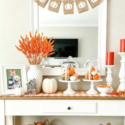 Orange Dried Rabbit Tail Flowers - Natural Handmade Decor, 120PCS