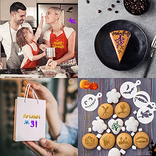 Halloween Cookie Stencils Set - Reusable Cake Decorating Tools with 36 Patterns - Halloween Style