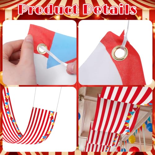Halloween Carnival Circus Ceiling Decorations Banner - 3 Pack - Variation of Carnival