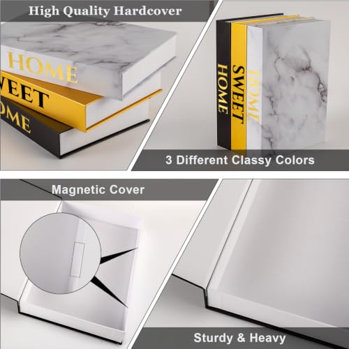 Decorative Faux Books Set of 3 HOME SWEET HOME Home Decor Coffee Table Centerpiece