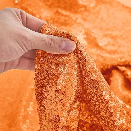 Orange Sequin Table Runner 12 x 72 Inches - Pack of 6, Party Decor