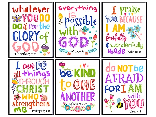 Religious Wall Art - Bible Verse Scripture Print - Christian Decor for Women - 8x10 Unframed